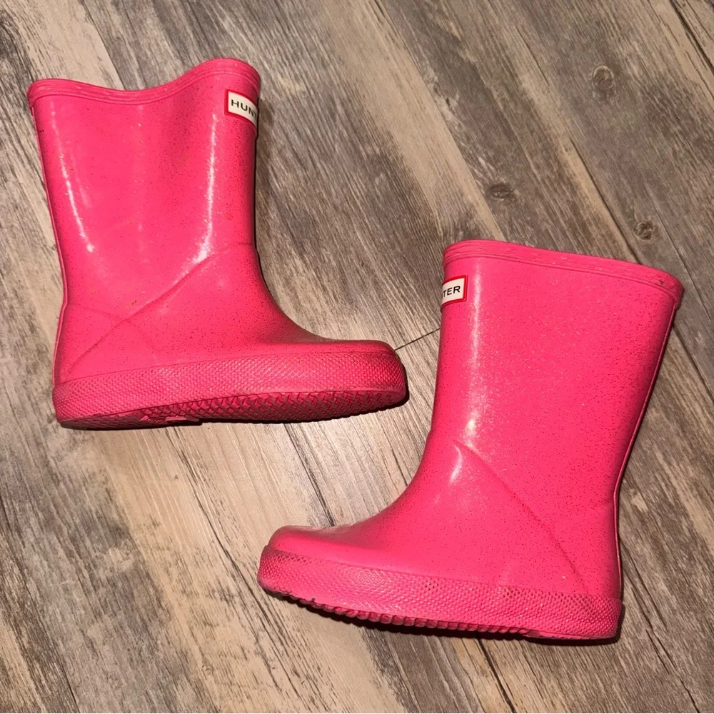 Hunter Kids Bright Pink Waterproof Boots